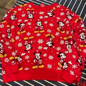 Mickey Mouse XL sweatshirt christmas red Disney